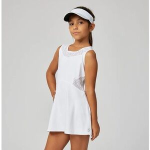 NWT Sofibella Girls Diamond Rush Tennis Dress - White, MSRP $66, 10-12 (L)